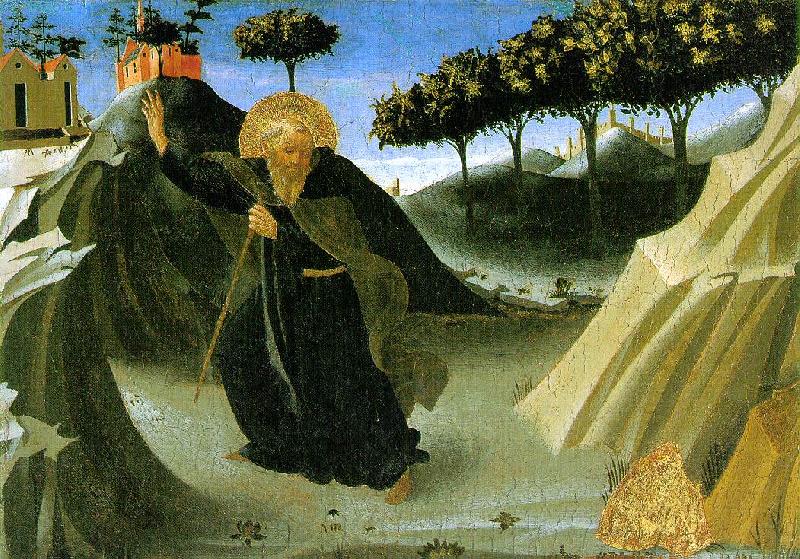 ANGELICO  Fra Saint Anthony the Abbot Tempted by a Lump of Gold Germany oil painting art